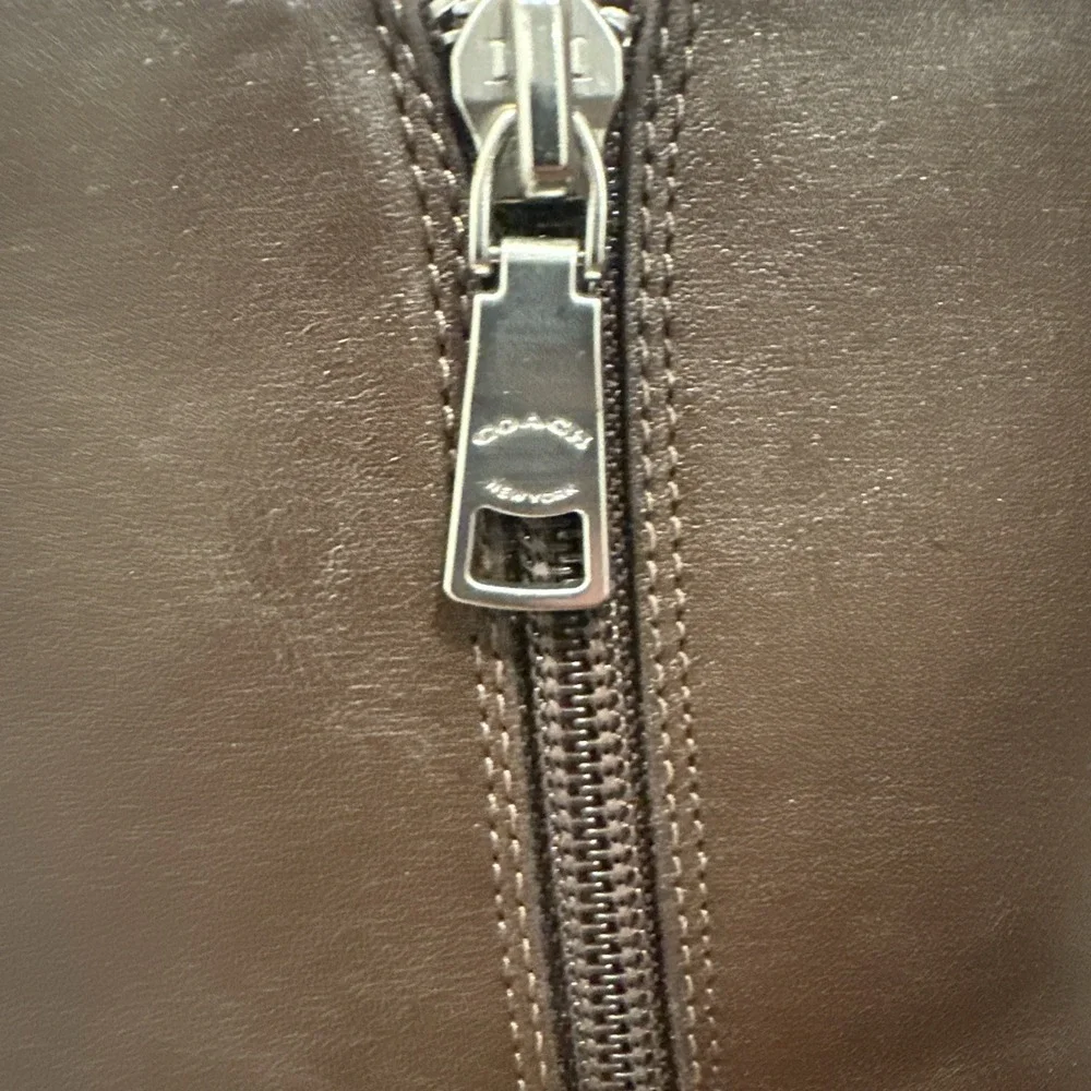 COACH Women Size 9.5B Sculpted C Leather Booties Maple Classic Sporty - Picture 9 of 16